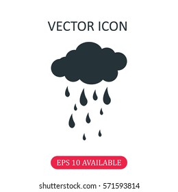 Cloud with air drops icon vector