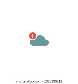 Cloud Alert Icon Color