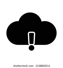 Cloud Alert Icon.cloud symbol.Simple flat vector illustration for your web site design, logo, app, UI.