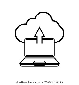 Cloud Algorithm  flat icon logo illustration vector isoalated, suitable for web design , logo , app and more