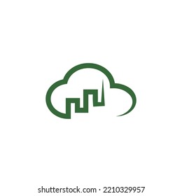 Cloud analistic logo icon illustration design