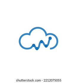 Cloud analistic logo icon illustration design
