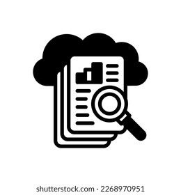 Cloud Analysis icon in vector. Logotype