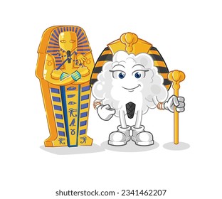 the cloud ancient egypt cartoon. cartoon mascot vector