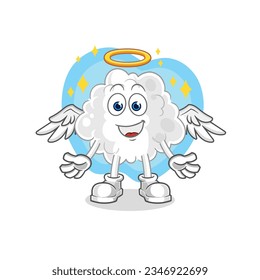 el ángel de la nube con el vector de alas. personaje de caricatura