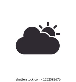 Cloud ans sun weather icon vector