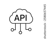 Cloud API icon Vector logo set flat