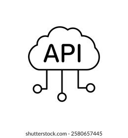 Cloud API icon Vector logo set flat