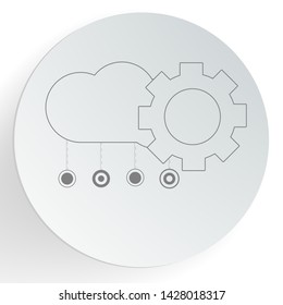 Cloud API icon. Web development concept. Vector illustration.