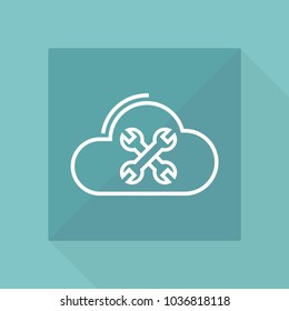 Cloud api line icon
