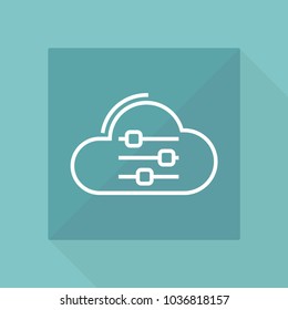 Cloud api line icon