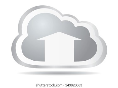 Cloud app icon - upload files