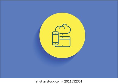 Cloud and application development icon