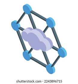 Cloud application icon isometric vector. Control verification. Form approve