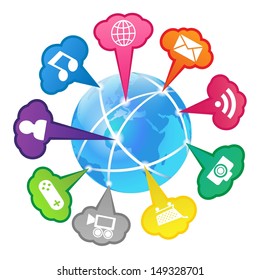 cloud application with network earth 