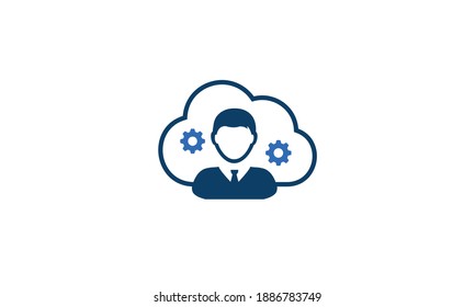 CLOUD ARCHITECT Abstract Monogram Icon Logo vector illustration