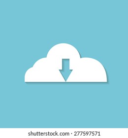 Cloud  with arrow