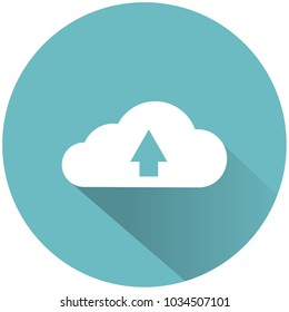 cloud arrow flat icon, illustration vector