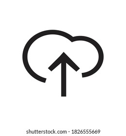 Cloud Arrow Up Icon Design Vector