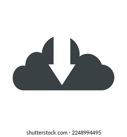 cloud and arrow icon for download