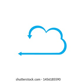 cloud arrow icon logo design