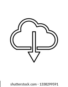 cloud arrow icon , save icon , symbol 