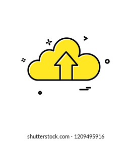 cloud arrow up icon vector design