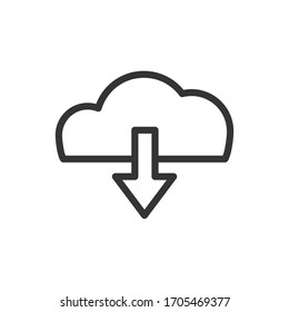 cloud arrow icon vector illustration flat