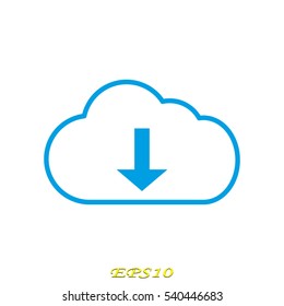 cloud, arrow, icon, vector illustration EPS 10