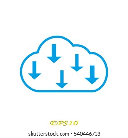 cloud, arrow, icon, vector illustration EPS 10