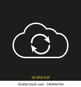 cloud, arrow, icon, vector illustration EPS 10