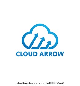Cloud Arrow Logo Template Design