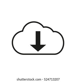 cloud, arrow, vector icon, eps10