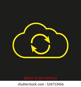 cloud, arrow, vector icon, eps10