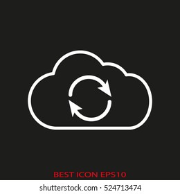 cloud, arrow, vector icon, eps10