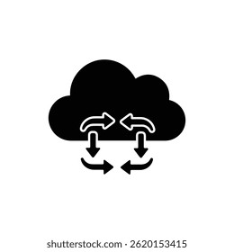 Cloud with Arrows Flowing from It Representing Data Exchange