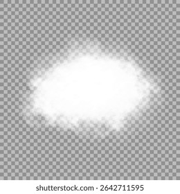 Cloud art or smoky air illustration. White realistic 3D vector isolated cloud on the transparent background.Vector set. Chimney smoke, fog wave or cloud pattern with overlay effect. Cloud, smoke, png.