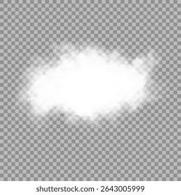 Cloud art or smoky air illustration. Chimney smoke, fog wave or cloud pattern with overlay effect. Cloud, smoke, png. White realistic 3D vector isolated cloud on the transparent background.Vector set.