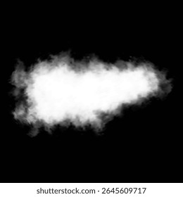 Cloud art or smoky air illustration. White realistic 3D vector isolated cloud on the transparent background.Vector set. Chimney smoke, fog wave or cloud pattern with overlay effect. Cloud, smoke, png.