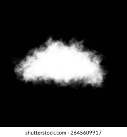 Cloud art or smoky air illustration. Chimney smoke, fog wave or cloud pattern with overlay effect. Cloud, smoke, png. White realistic 3D vector isolated cloud on the transparent background.Vector set.