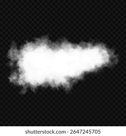 Cloud art or smoky air illustration. Chimney smoke, fog wave or cloud pattern with overlay effect. Cloud, smoke, png. White realistic 3D vector isolated cloud on the transparent background.Vector set.