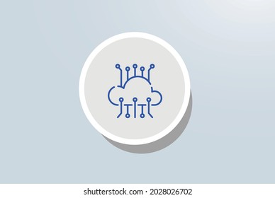 Cloud Assessment icon vector design