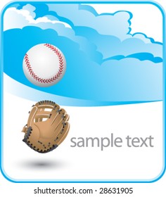 cloud background for baseball glove