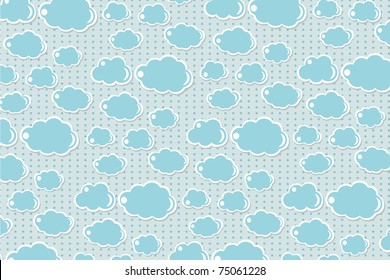 Cloud background blue