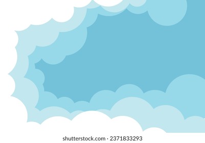 Cloud background, Blue sky and clouds vector background.