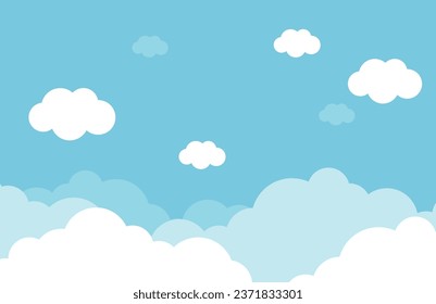 Cloud background, Blue sky and clouds vector background.