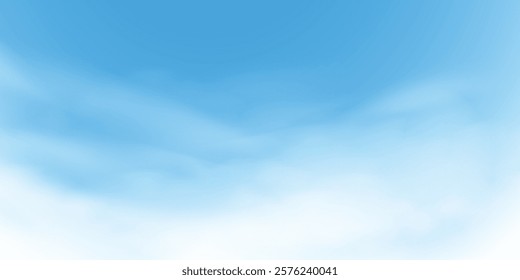 Cloud Background, blue sky. blue sea landscape vector illustration
