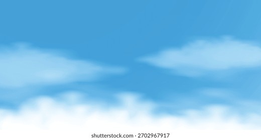 Nuvem Fundo, céu azul vista mar