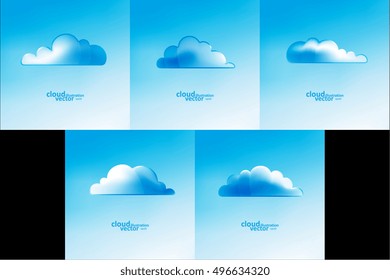 Cloud background, creative style illustration 