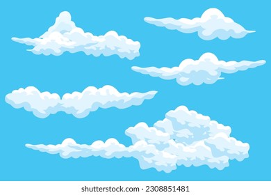 Cloud-Hintergrunddesign, Sky-Landschaftsbild, Vektorgrafik, Banner und Poster